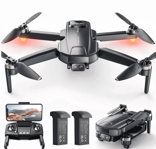 Drones with Camera for Adults 4K,  WF31 GPS Foldable Quadcopter for Beginners with Brushless Motor, 2 Batteries for 50 Min Flight Time, Black